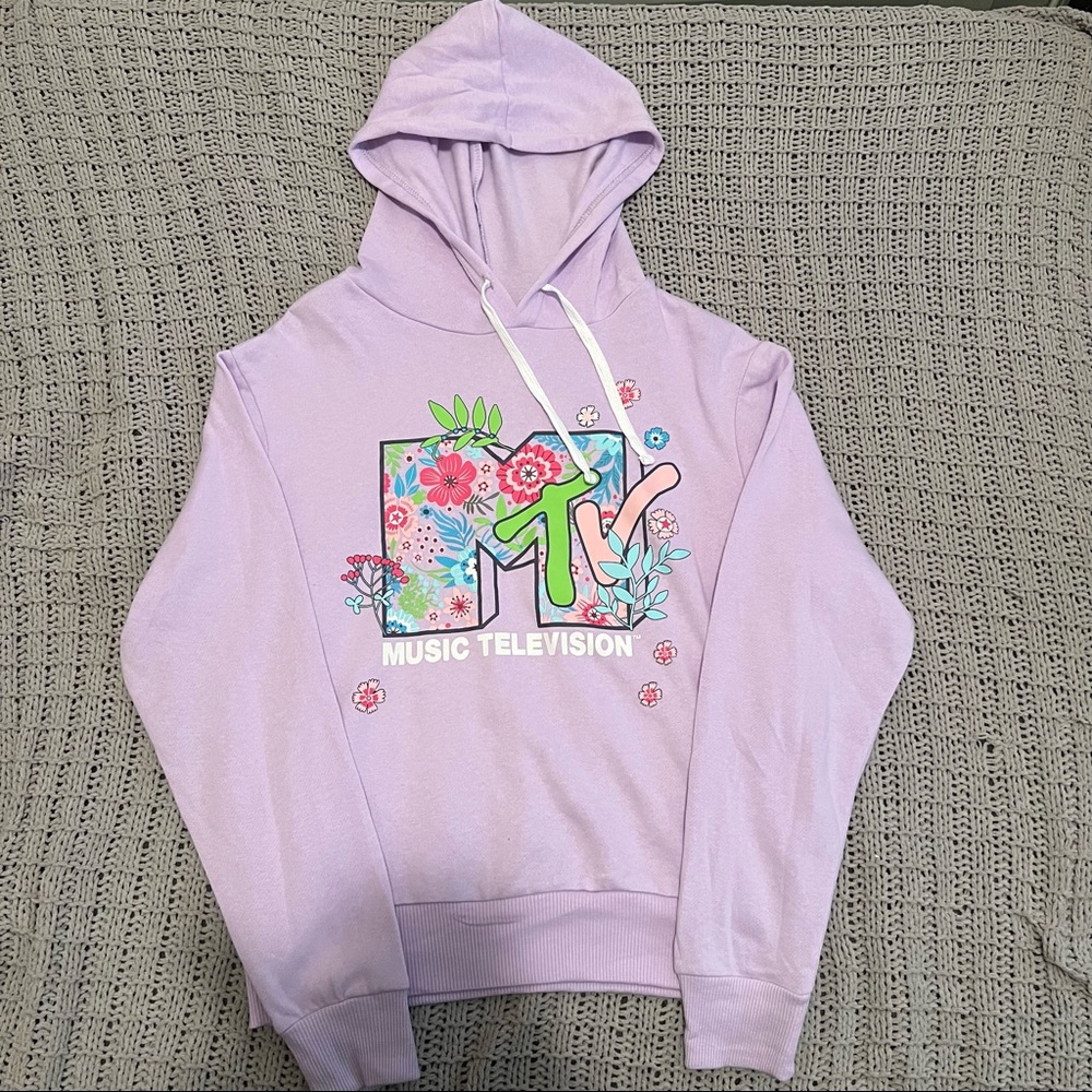 Purple/Floral MTV long sleeve teeshirt